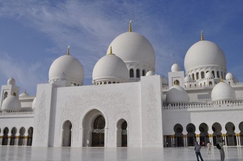 abu dhabi grand mosque sun