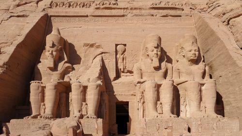 abu simbel rock temple massive