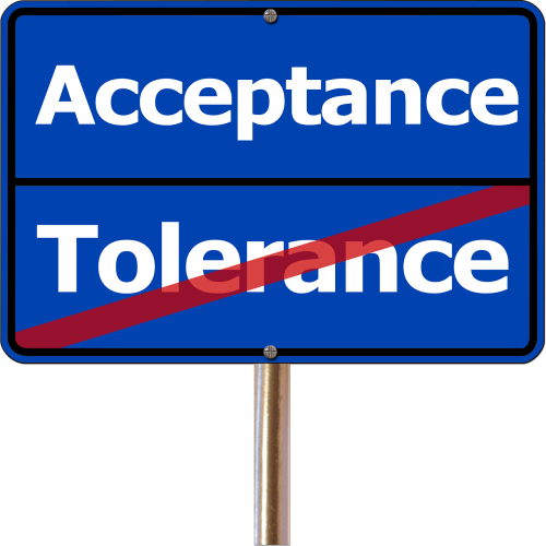 acceptance tolerance town sign