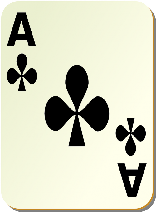 ace clubs playing cards