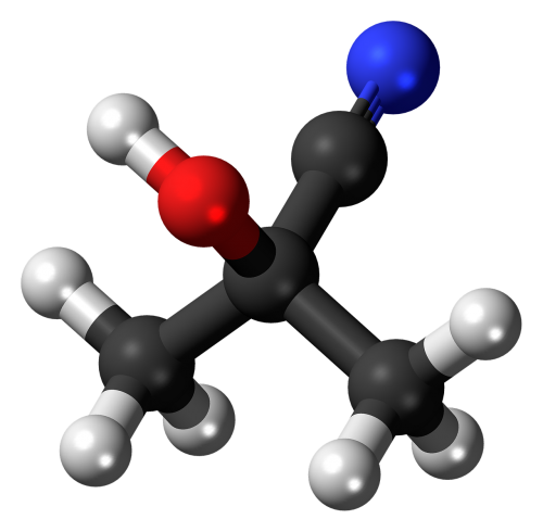 acetone-cyanohydrine molecule structure