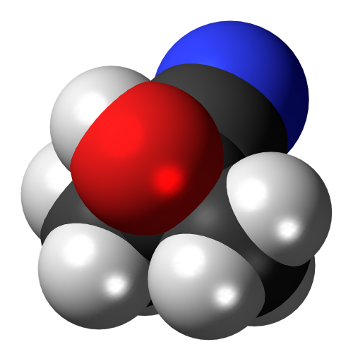 acetone-cyanohydrine molecule structure