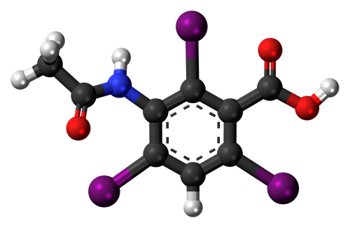 acetrizoic acid x-ray contrast agent molecule