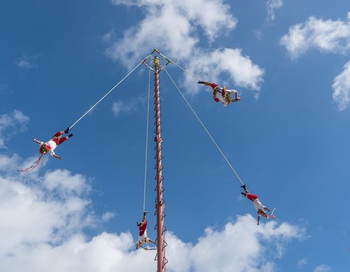acrobats  sky  skill