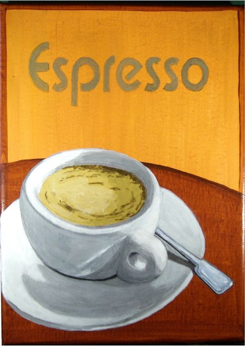 acrylic painting espresso