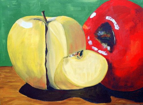 acrylic apples painting artwork