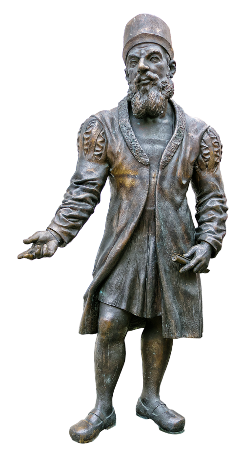 adam riese monument bronze statue