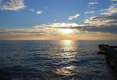 adriatic sea abendstimmung sun
