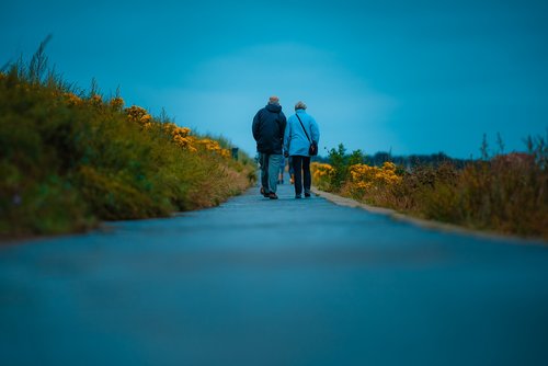 adult  couple  walking