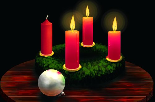 advent wreath  candles  christmas time