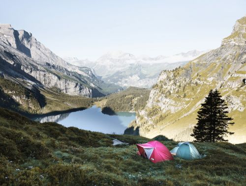 adventure camping cliffs