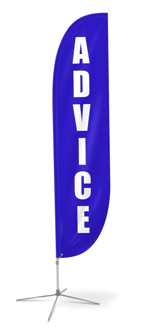 advice banner sign