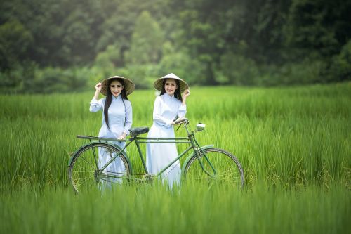 bicycle woman green