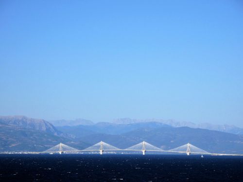 aegean sea bridge blue mood