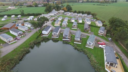 aerial caravan park caravan