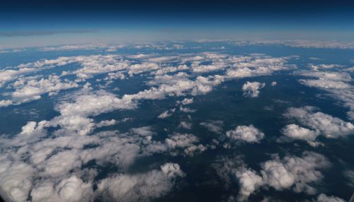 aerial clouds flying