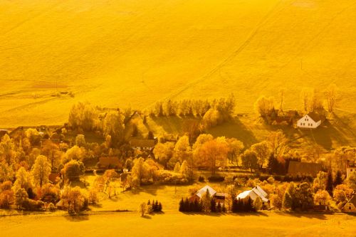 Aerial Photo Of A Village