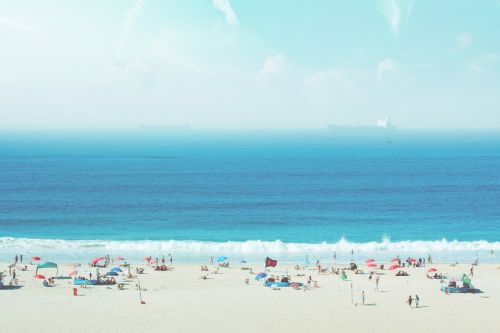 aerial view beach people beach