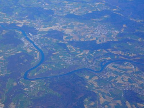 aerial view luftbildaufnahme river