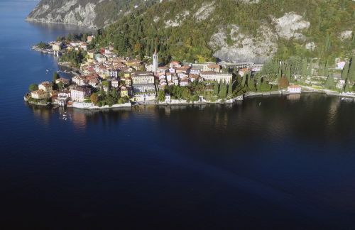 aerial view lake como italy