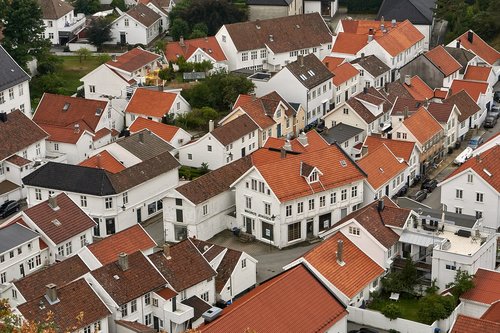 aerial view  village  city