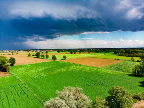 aerial view  drone  clouds