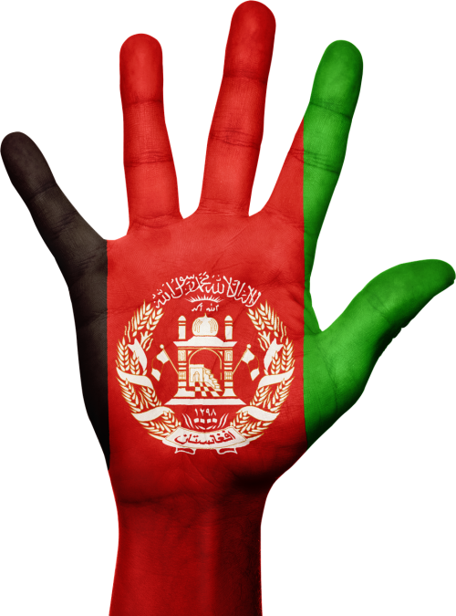 afghanistan hand flag