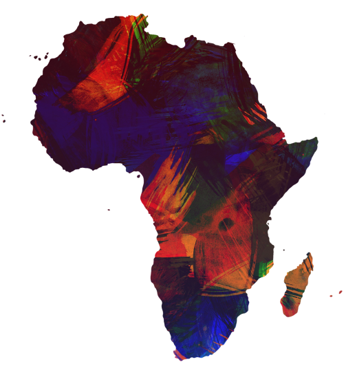 africa continent colorful