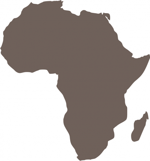 africa map gray