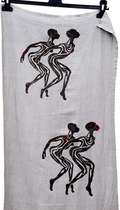 african scarf canvas