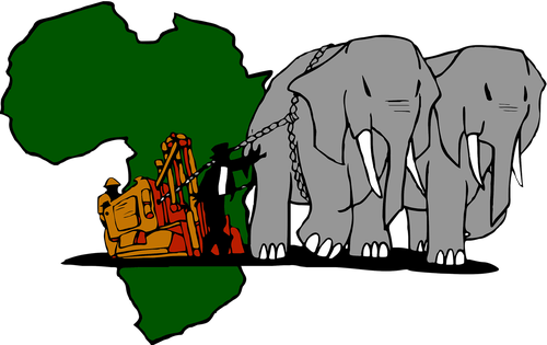 african  elephant  mining