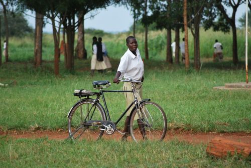 african student bicycle