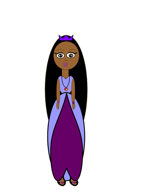 african american cartoon princess draw