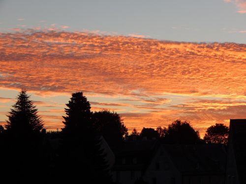 afterglow clouds sunset