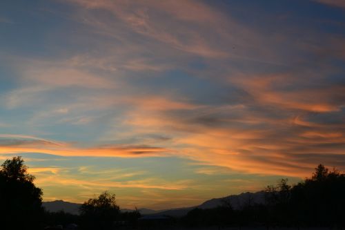 afterglow sunset sky