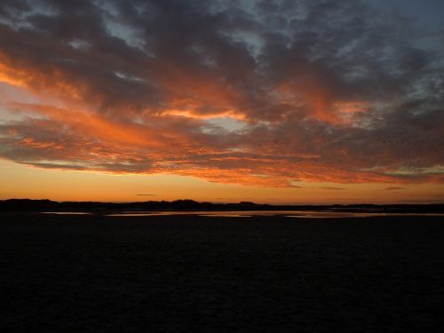 afterglow sky clouds