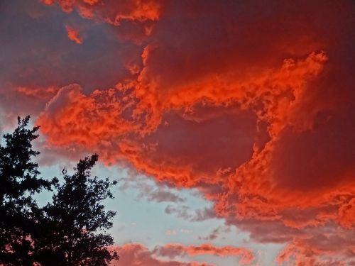 afterglow clouds sky