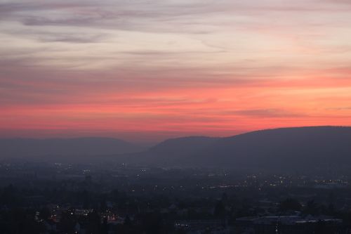 afterglow sky sunset