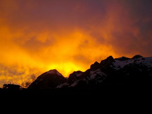 afterglow mountain sunset