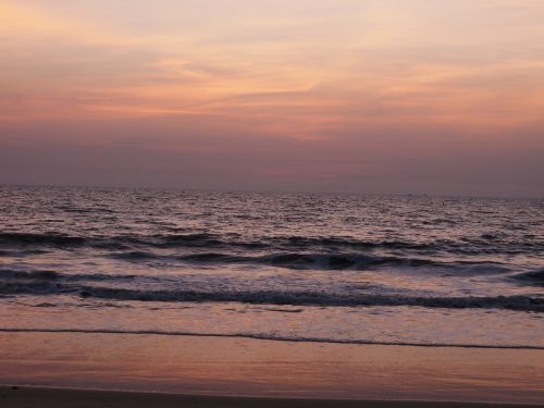 afterglow sunset sea