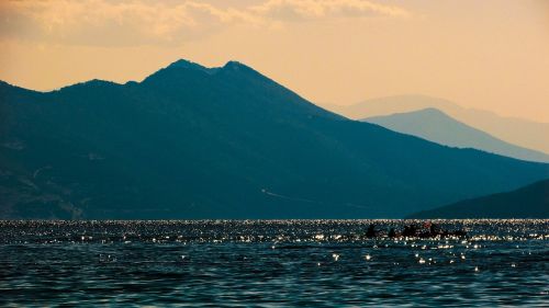 afternoon sea mountains