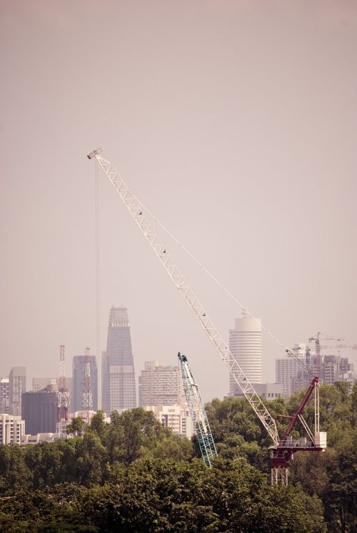 afternoon city crane