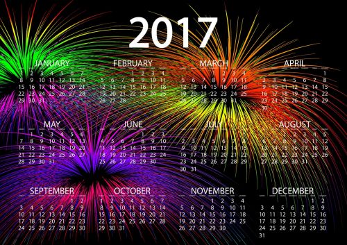 agenda calendar fireworks