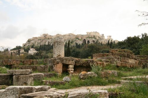 Agora Athens Ruins Parthenon