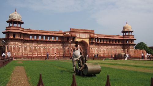 agra fort red building architecture