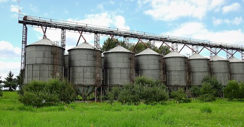 agriculture  tanks on the church  landscape