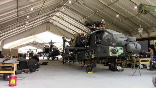 ah-64e maintenance maintaining helicopter