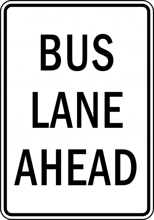 ahead bus lane