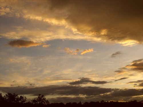 air sunset clouds