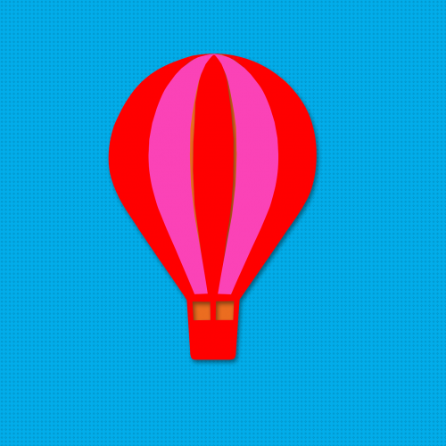 air balloon background colored